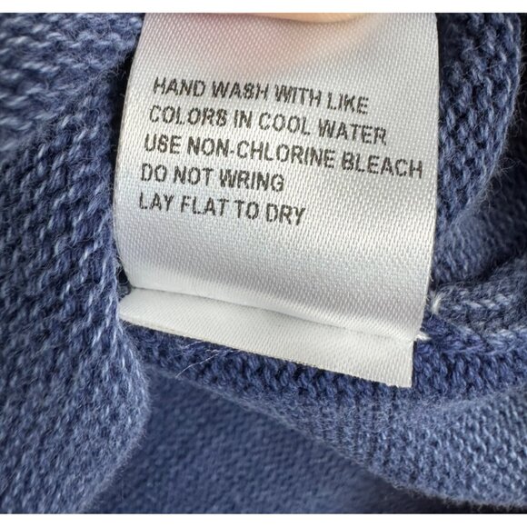 PBJ Draw String Womens L Indigo Hooded Vest Cotton Zip Front Y2K Beach Comfy NWT - Picture 11 of 15